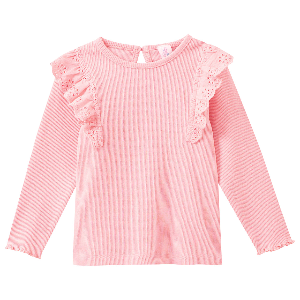Mädchen Langarmshirt mit Häkelspitze Mädchen Langarmshirt mit Häkelspitze von Topomini