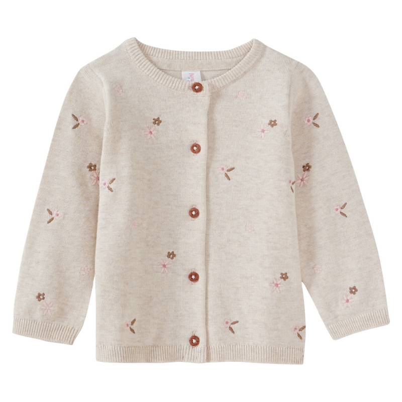 Mädchen Strickjacke mit Blumen-Stickereien von Topomini