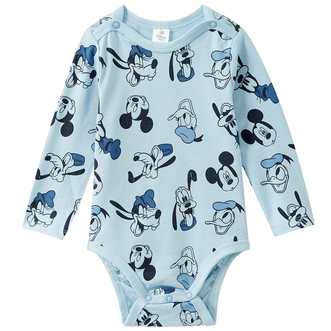 Micky Maus Langarmbody mit Allover-Print von Topomini