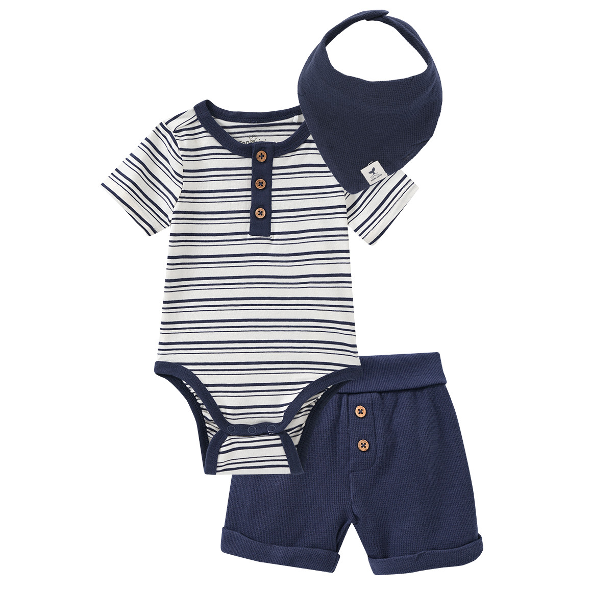 Newborn Body, Bandana und Shorts im Set von Topomini