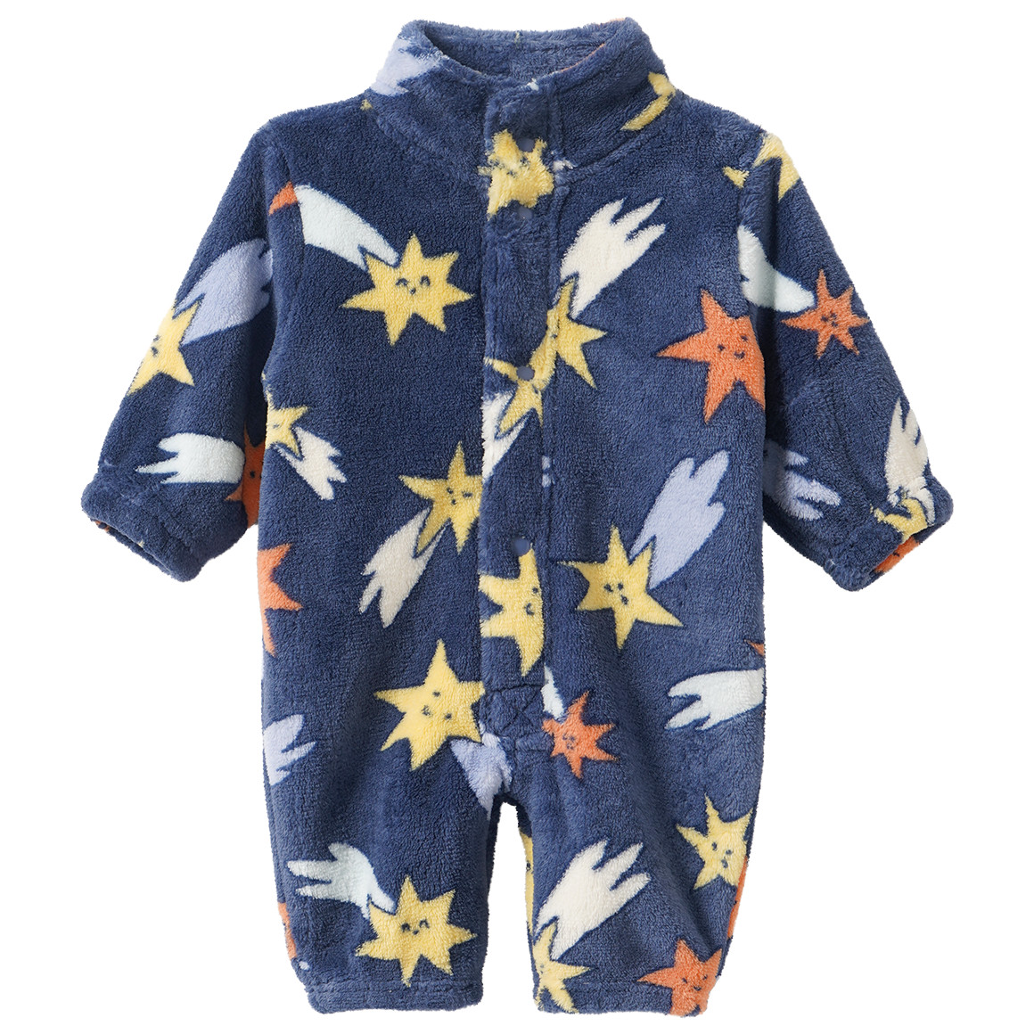 Newborn Fleeceoverall mit Mond-Allover Newborn Fleeceoverall mit Mond-Allover von Topomini
