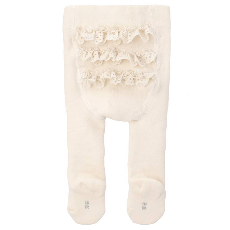 Newborn Frottee-Strumpfhose mit Spitze von Topomini