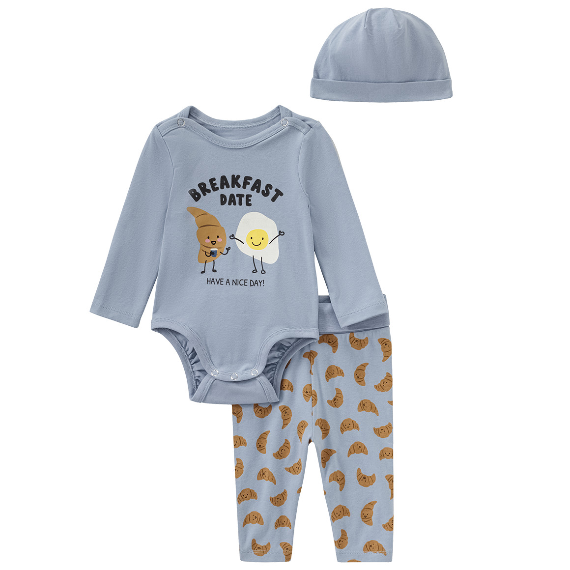 Newborn Langarmbody, Hose und Mütze im Set Newborn Langarmbody, Hose und Mütze im Set von Topomini
