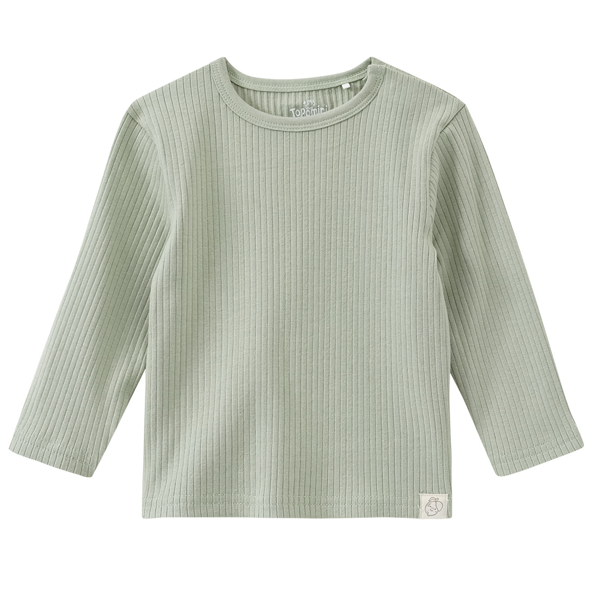 Newborn Langarmshirt mit Rippstruktur von Topomini