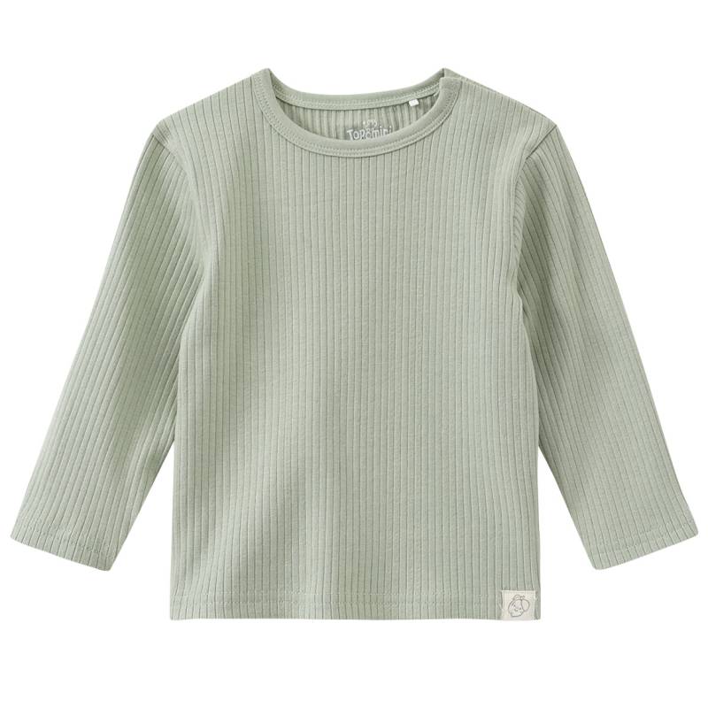 Newborn Langarmshirt mit Rippstruktur von Topomini