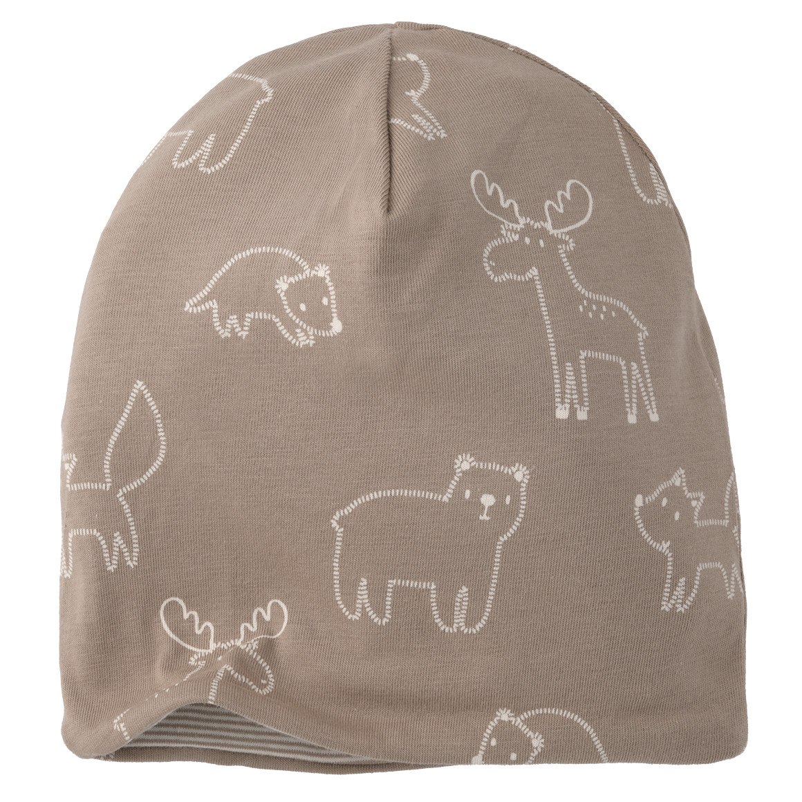 Newborn Mütze mit Waldtier-Print von Topomini