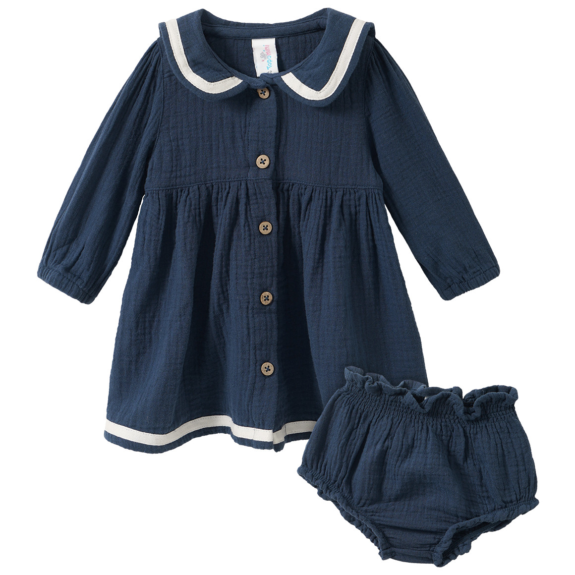 Newborn Musselin-Kleid mit Shorts Newborn Musselin-Kleid mit Shorts von Topomini
