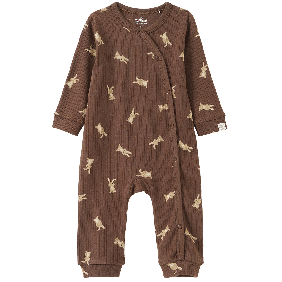 Newborn Schlafanzug mit Hasen-Allover von Topomini