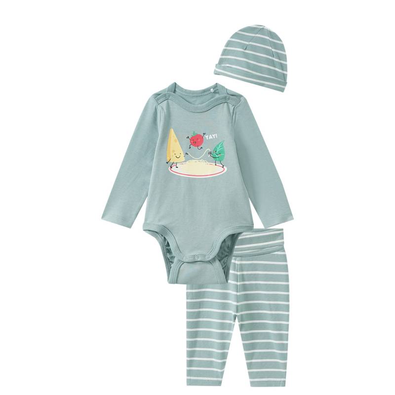 Newborn Set aus Langarbody, Hose und Mütze von Topomini
