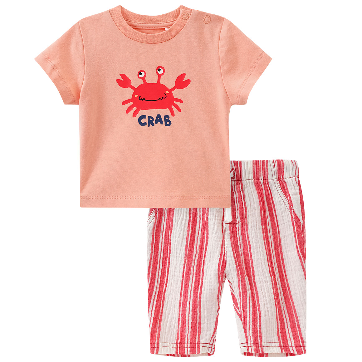 Newborn Set aus T-Shirt und Musselin-Hose Newborn Set aus T-Shirt und Musselin-Hose von Topomini