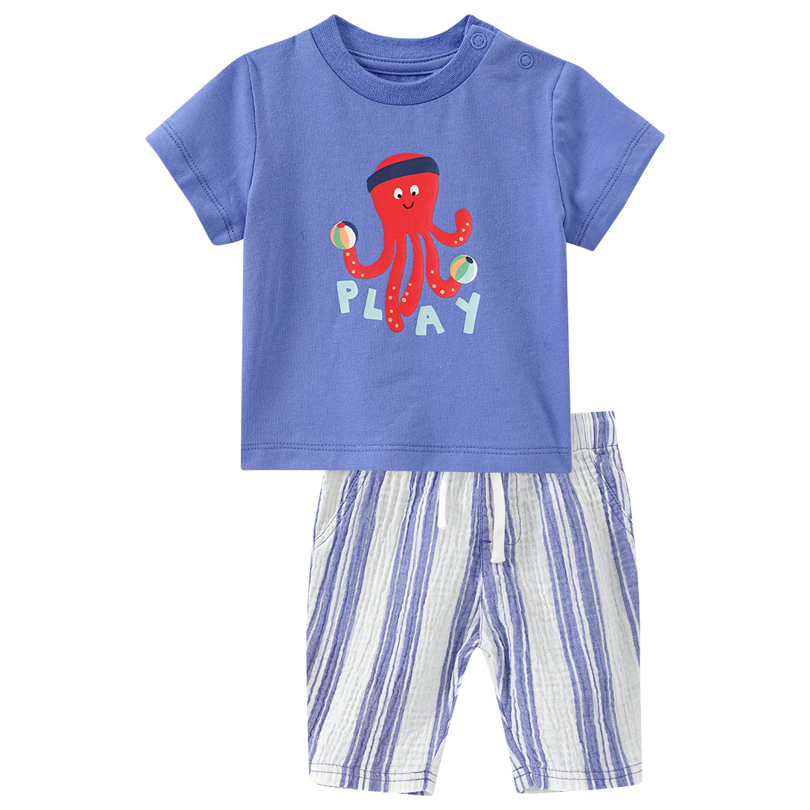 Newborn Set aus T-Shirt und Musselin-Hose Newborn Set aus T-Shirt und Musselin-Hose von Topomini