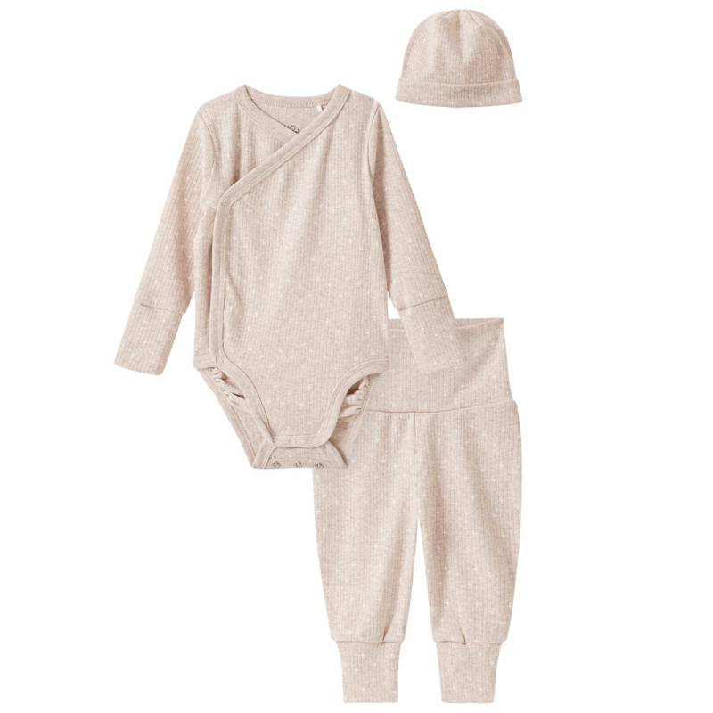 Newborn Set aus Wickelbody, Hose und Mütze Newborn Set aus Wickelbody, Hose und Mütze von Topomini