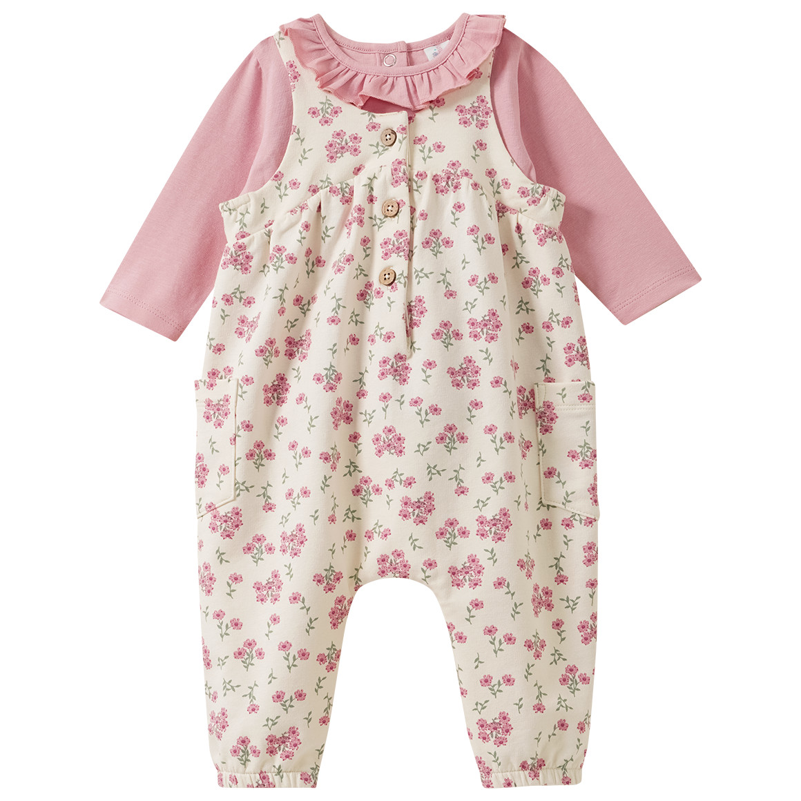 Newborn Set mit Langarmshirt und Overall von Topomini