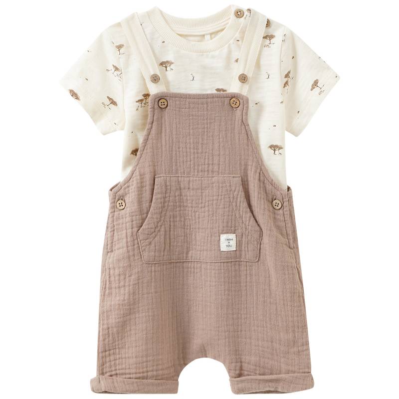 Newborn Set mit Latzhose und T-Shirt Newborn Set mit Latzhose und T-Shirt von Topomini