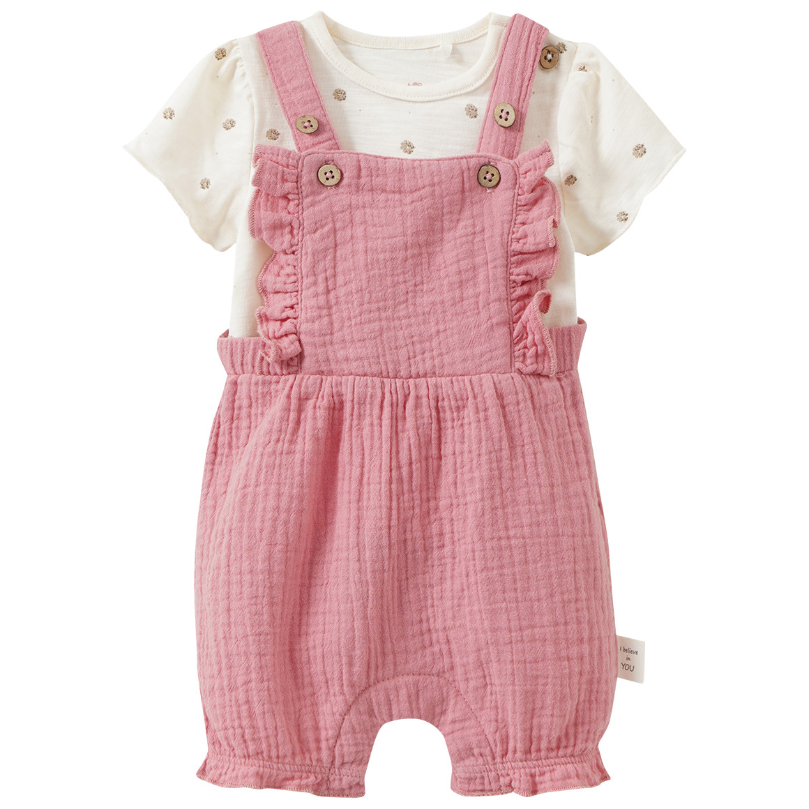 Newborn Set mit Latzhose und T-Shirt von Topomini