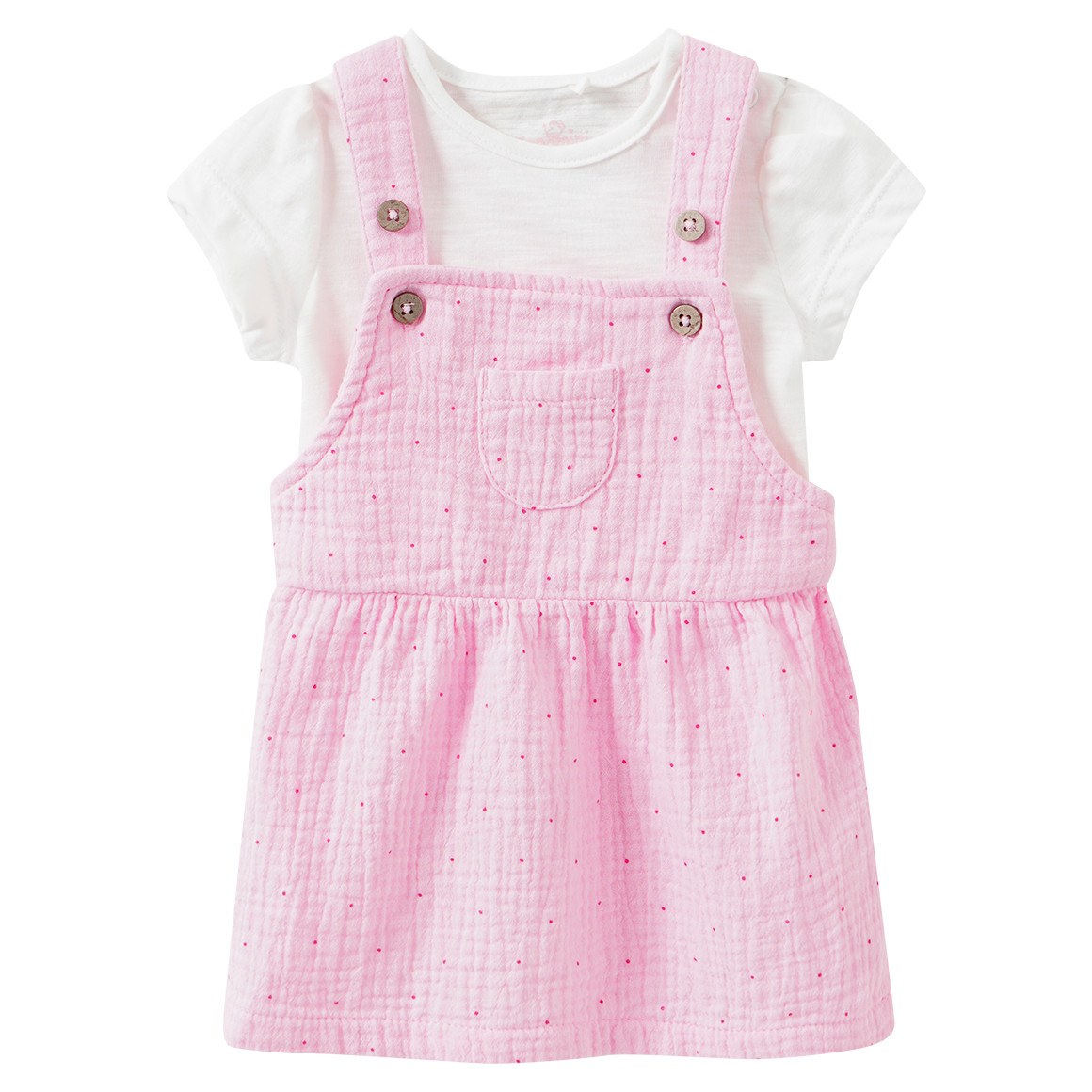 Newborn Set mit Latzkleid und T-Shirt Newborn Set mit Latzkleid und T-Shirt von Topomini