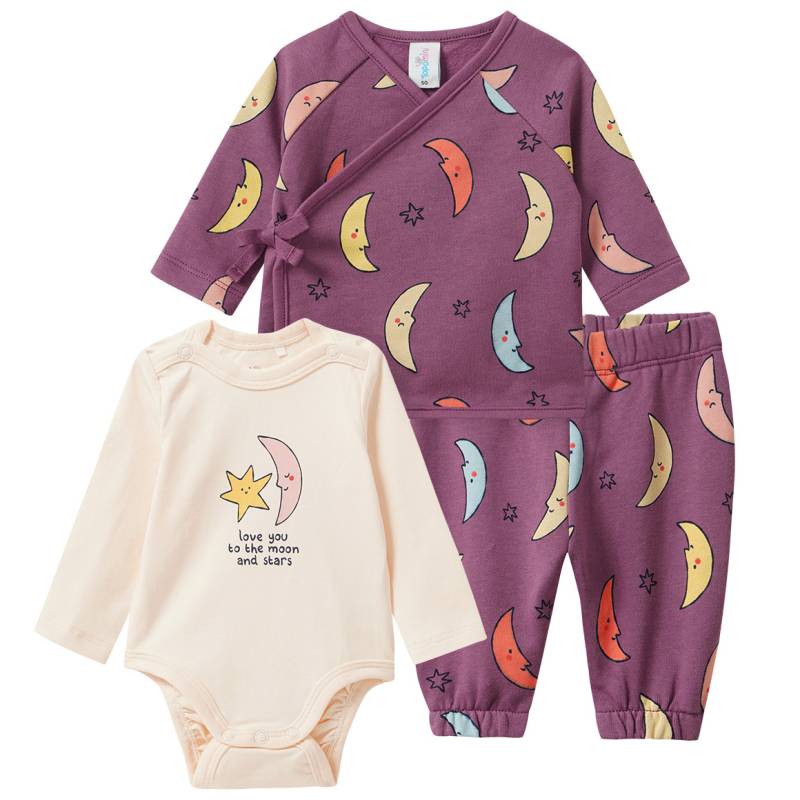 Newborn Set mit Wickeljacke, Hose und Body von Topomini