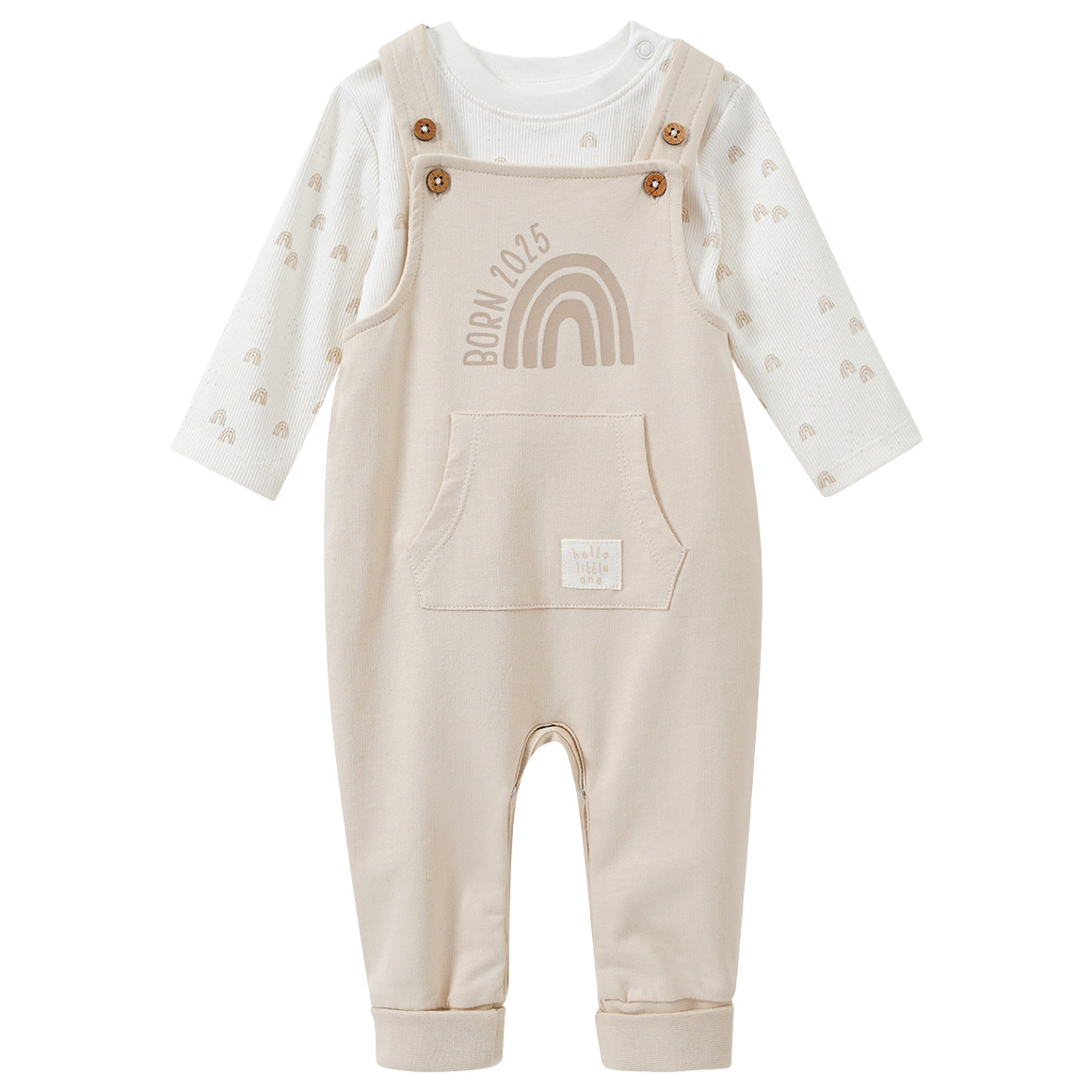 Newborn Strampler und Langarmshirt Born 2025 von Topomini