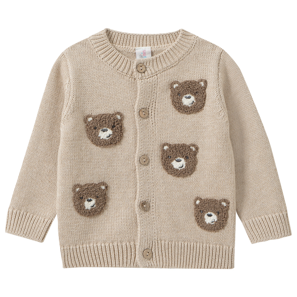 Newborn Strickjacke mit Bären-Motiven Newborn Strickjacke mit Bären-Motiven von Topomini