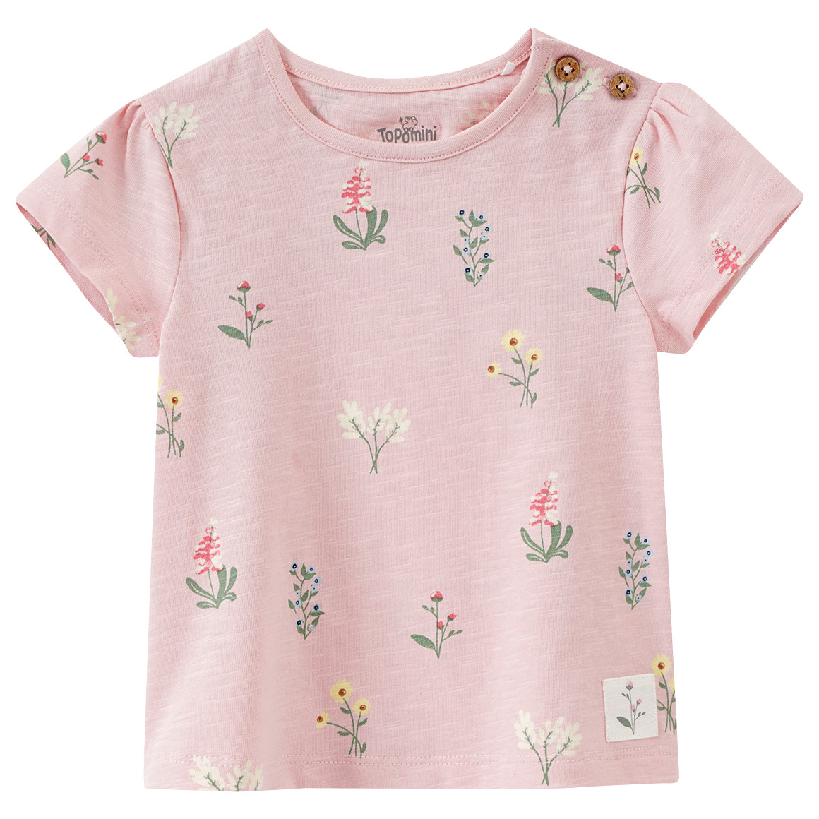 Newborn T-Shirt mit Blumen-Print von Topomini