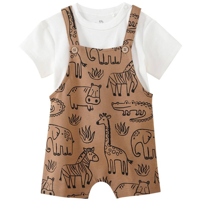Newborn T-Shirt und Latzshorts im Set von Topomini