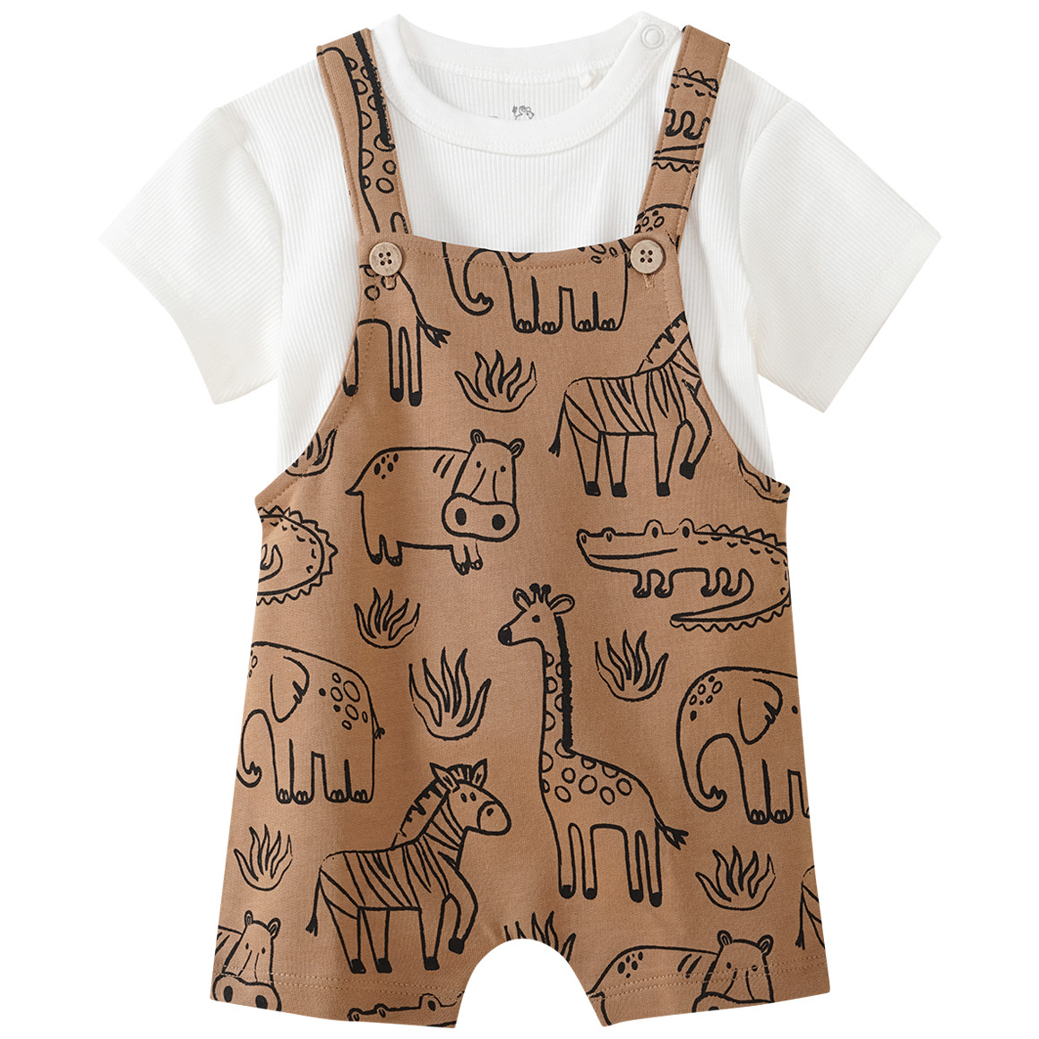 Newborn T-Shirt und Latzshorts im Set Newborn T-Shirt und Latzshorts im Set von Topomini