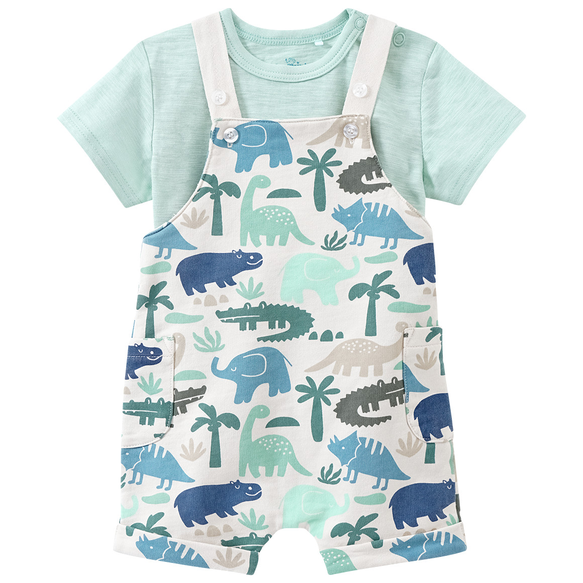 Newborn T-Shirt und Sweat-Latzhose im Set Newborn T-Shirt und Sweat-Latzhose im Set von Topomini