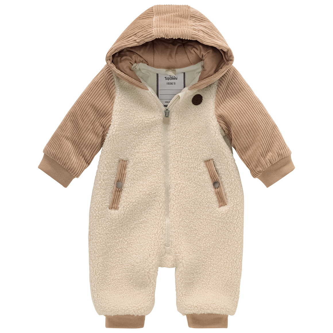 Newborn Teddyoverall mit Cord-Details Newborn Teddyoverall mit Cord-Details von Topomini