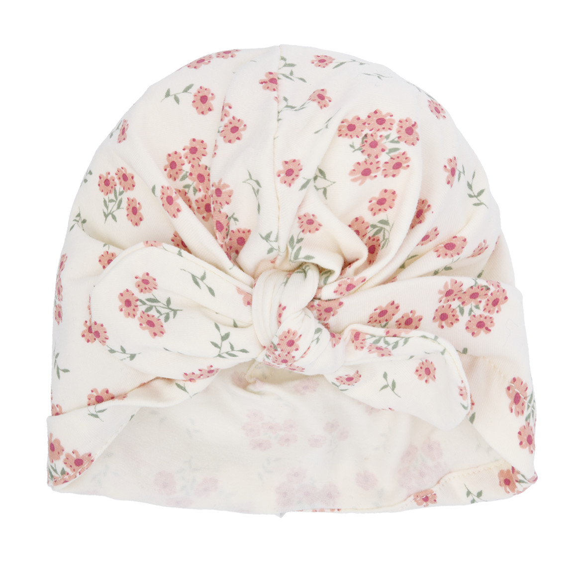 Newborn Turban-Mütze mit Blümchen-Print von Topomini