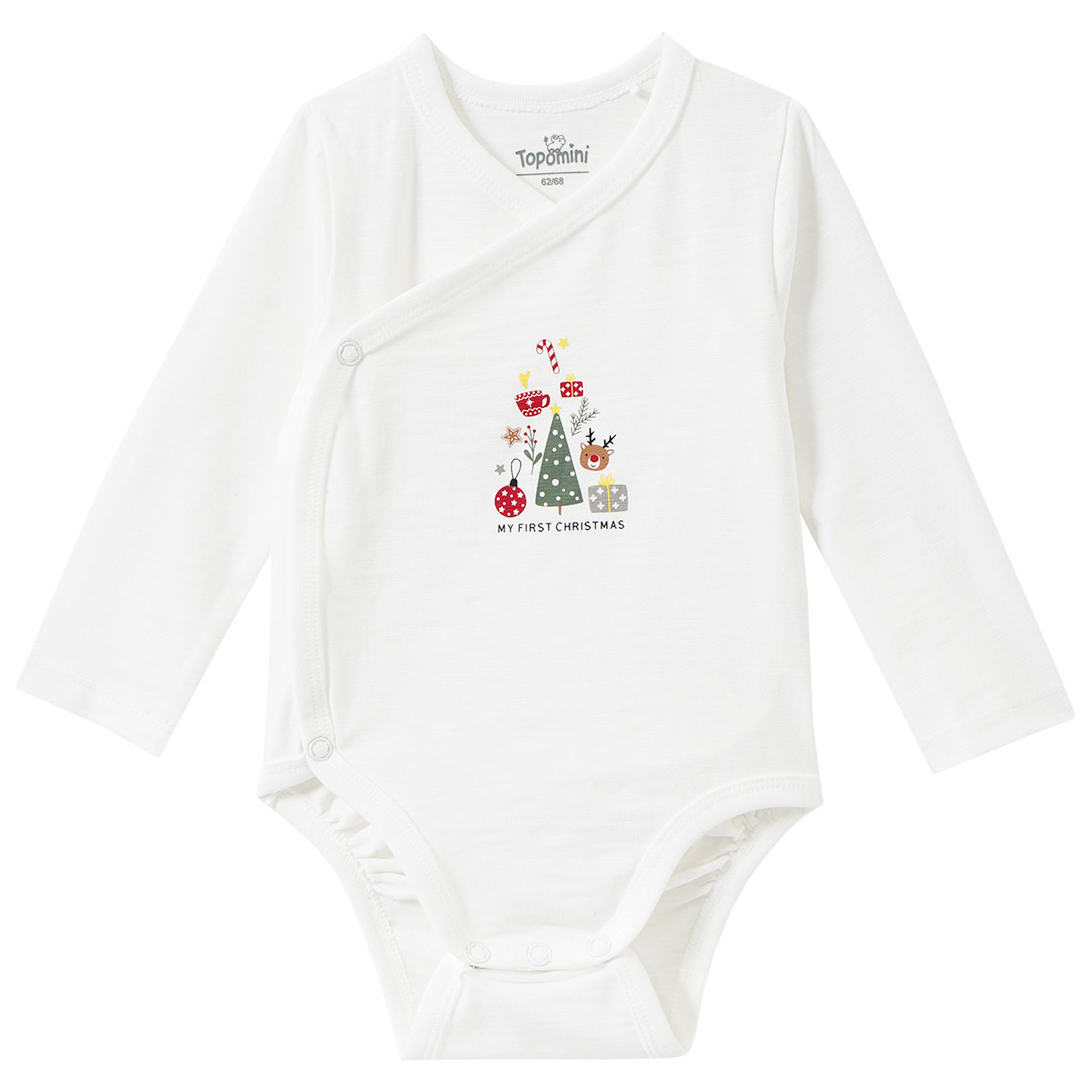 Newborn Weihnachtsbody im Wickel-Design Newborn Weihnachtsbody im Wickel-Design von Topomini