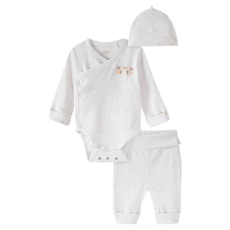 Newborn Wickelbody, Hose und Mütze im Set von Topomini
