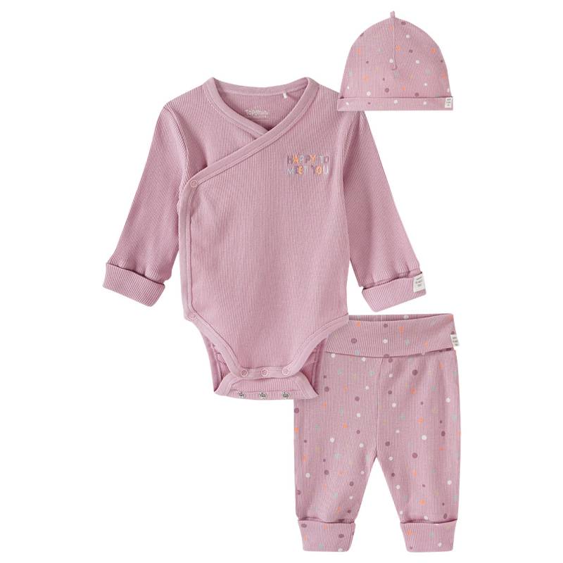 Newborn Wickelbody, Hose und Mütze im Set von Topomini