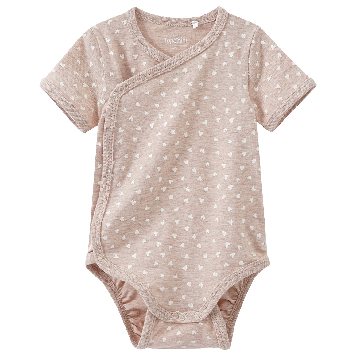 Newborn Wickelbody mit Herzchen allover von Topomini