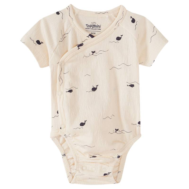 Newborn Wickelbody mit Wal-Print von Topomini
