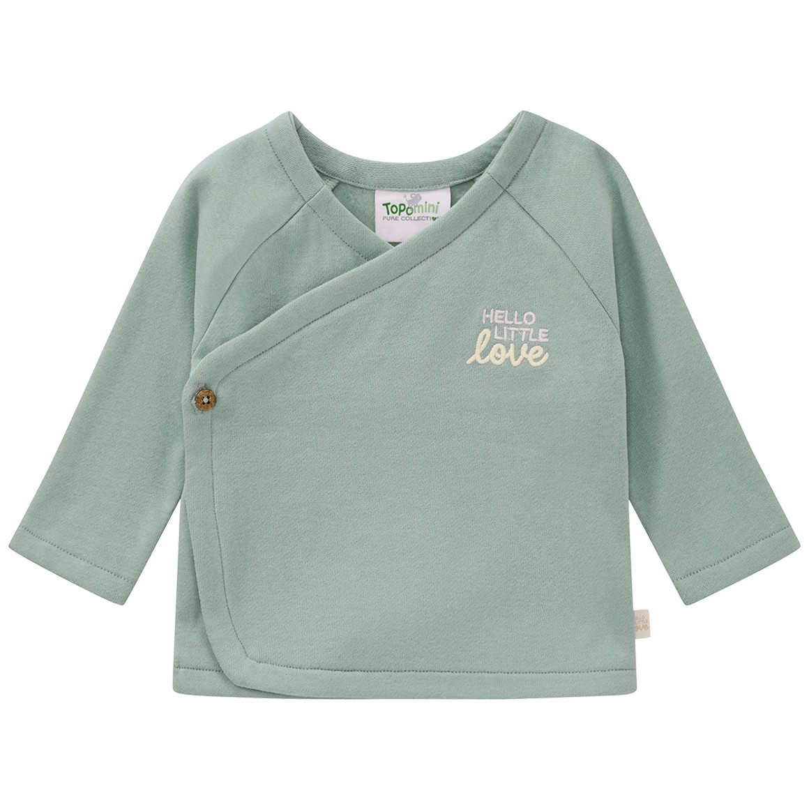 Newborn Wickeljacke mit gesticktem Schriftzug Newborn Wickeljacke mit gesticktem Schriftzug von Topomini