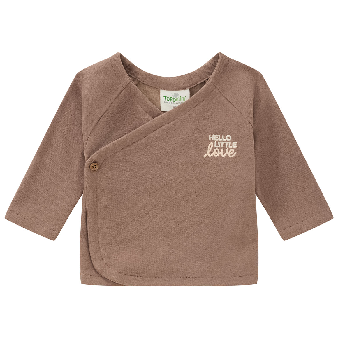 Newborn Wickeljacke mit gesticktem Schriftzug von Topomini