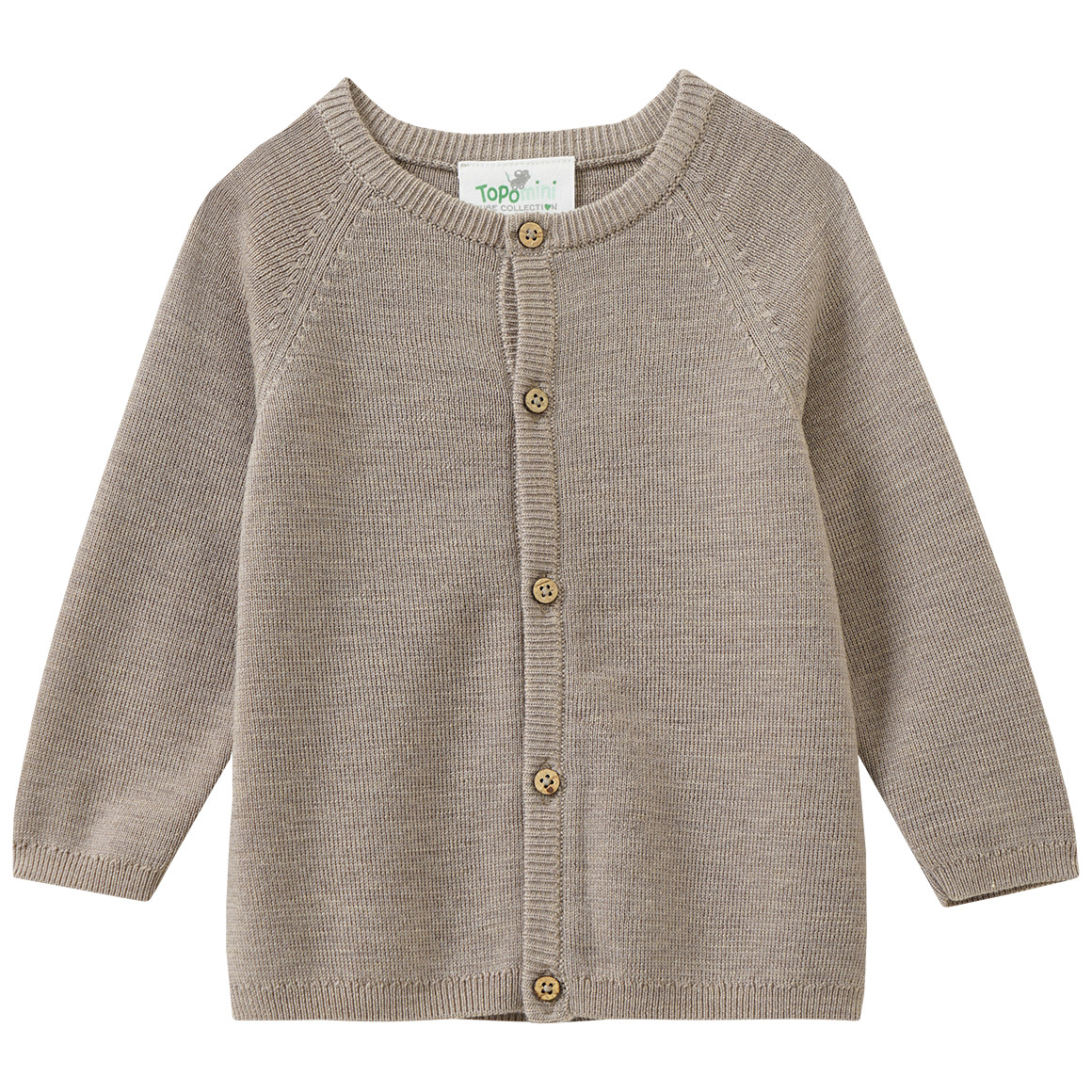Newborn Woll-Strickjacke unifarben von Topomini