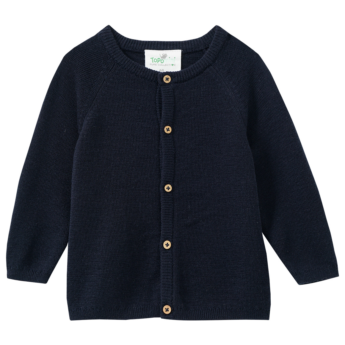 Newborn Woll-Strickjacke unifarben von Topomini