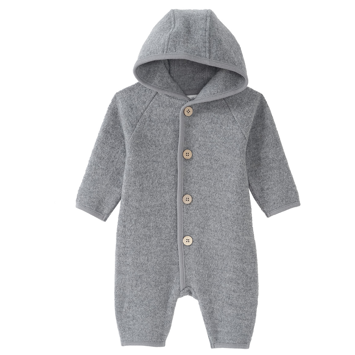 Newborn Wollwalk-Overall mit Umschlagbündchen Newborn Wollwalk-Overall mit Umschlagbündchen von Topomini