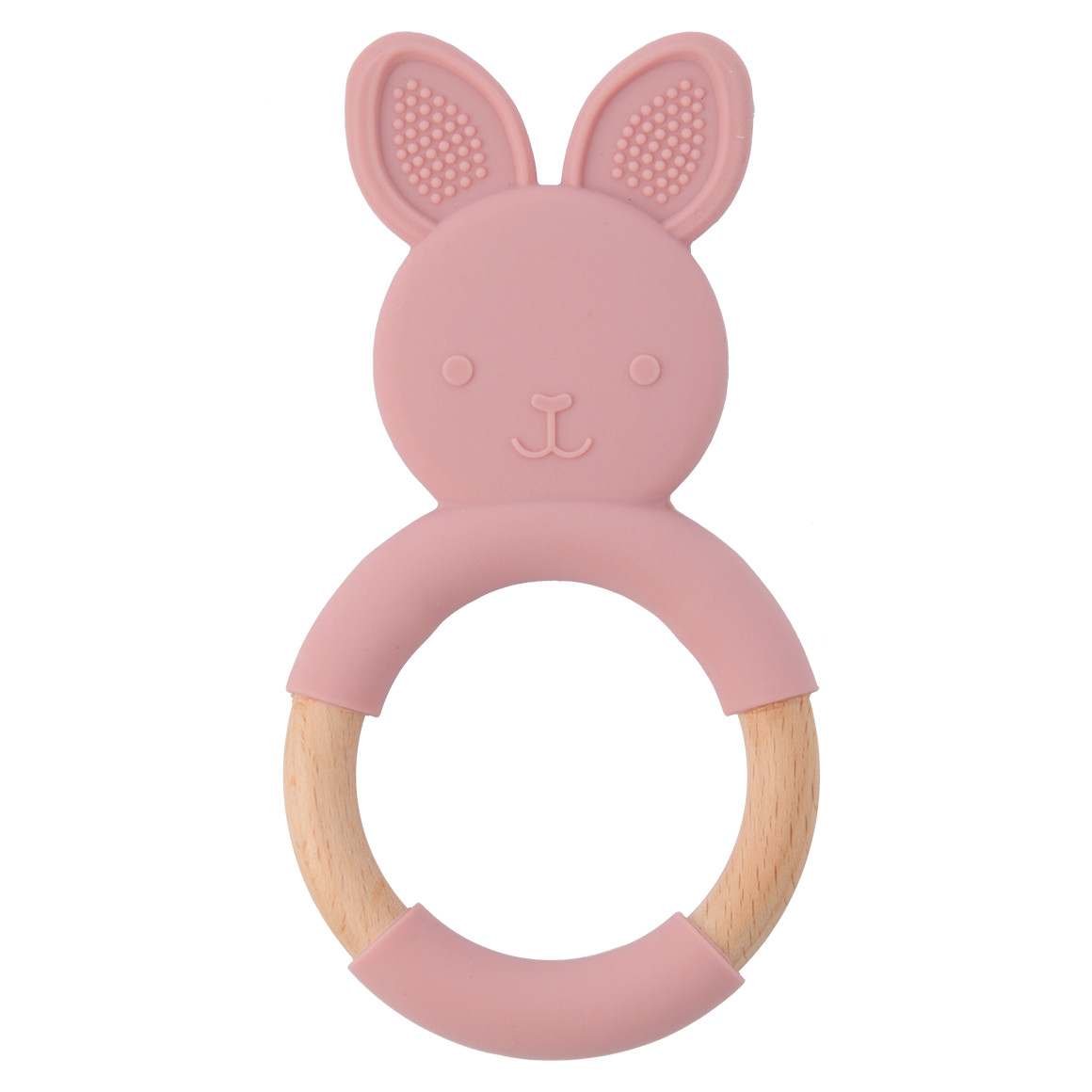 Silikon-Holz Beißring in Hasen-Optik Silikon-Holz Beißring in Hasen-Optik von Topomini