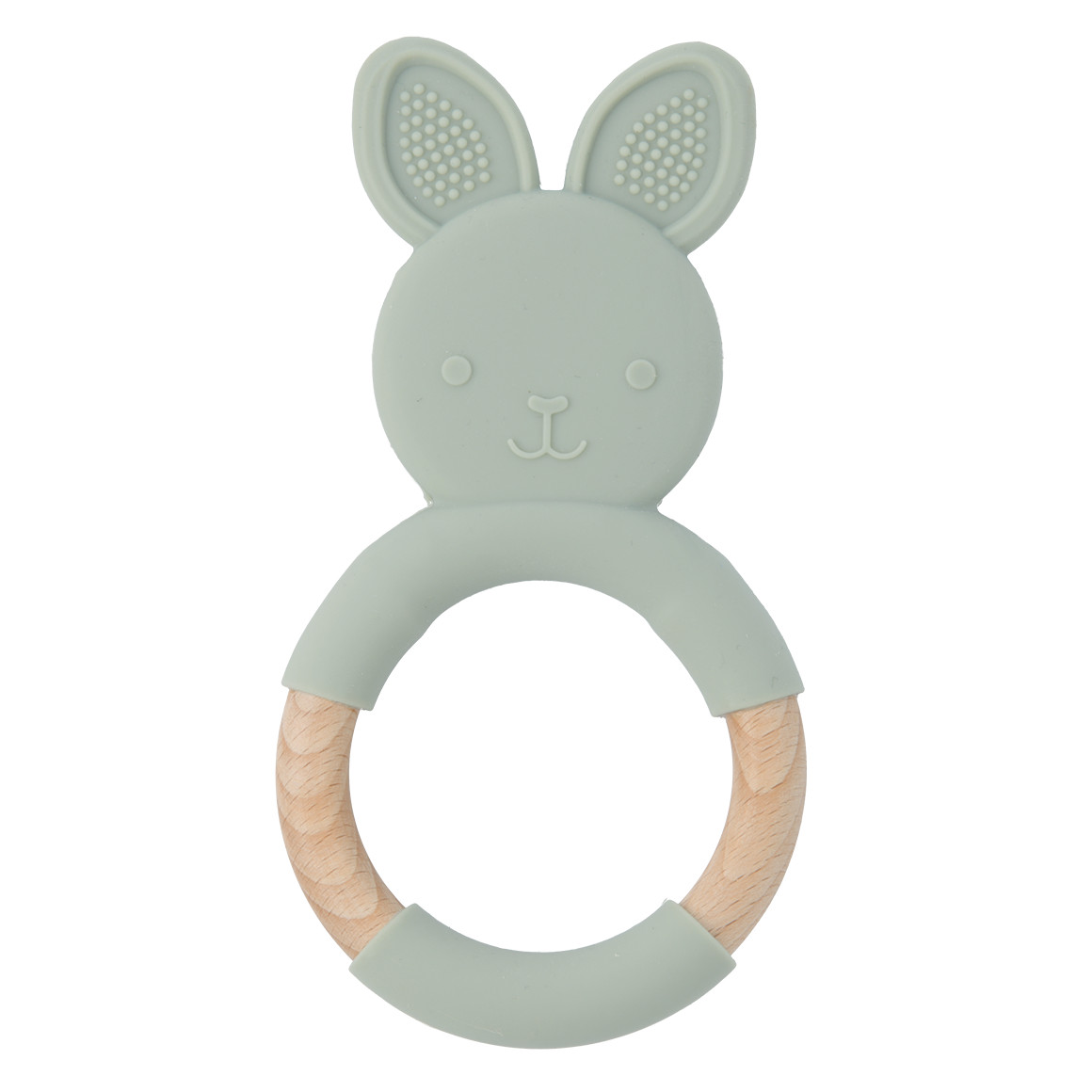 Silikon-Holz Beißring in Hasen-Optik Silikon-Holz Beißring in Hasen-Optik von Topomini