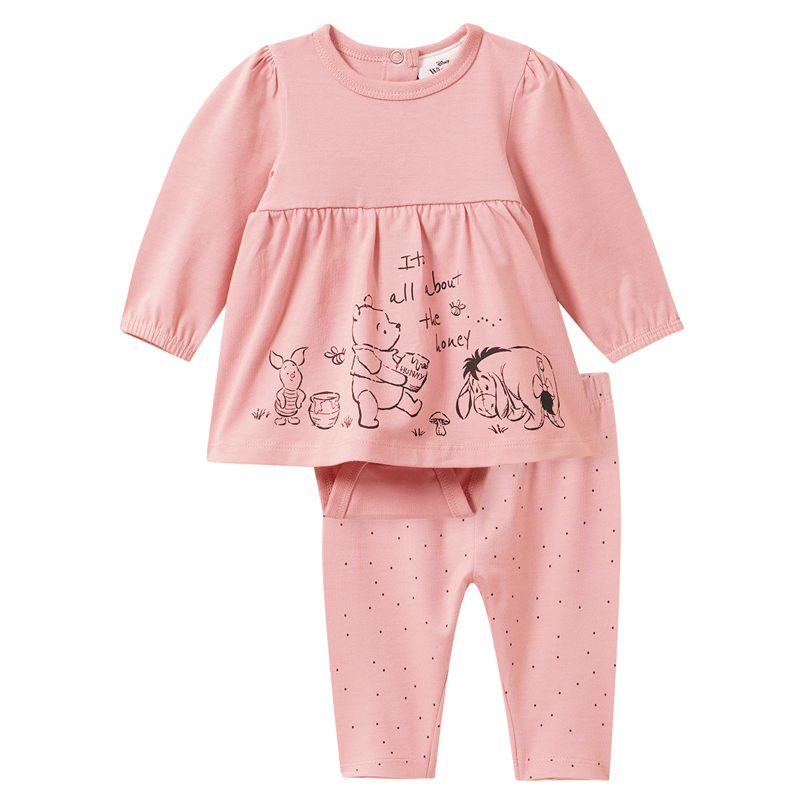 Winnie Puuh Set mit Bodykleid und Leggings von Topomini
