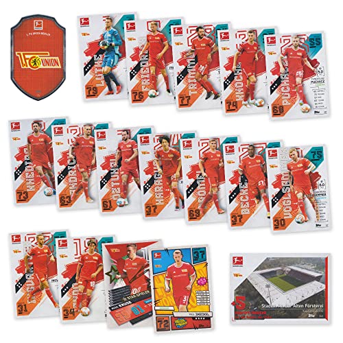 Match Attax Fußball Bundesliga 2021/2022 - 1. FC Union Sammelkarten Set - 18 Karten inkl. Stadion Club u.a. von Topps (Sammelkarten Set)