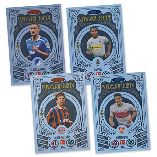 Match Attax Fußball Bundesliga 2021/2022 - Alle 4 Legenden-Karten als Sammel-Set von Topps (Sammelkarten Set)