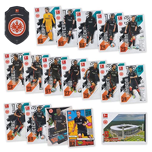 Match Attax Fußball Bundesliga 2021/2022 - Eintracht Frankfurt Sammelkarten Set - 18 Karten inkl. Stadion Club u.a. von Topps (Sammelkarten Set)