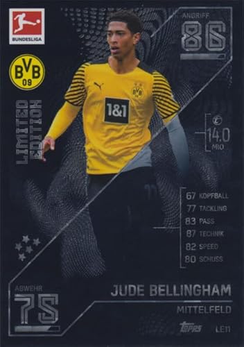 Match Attax Fußball Bundesliga 2021/2022 - Limited Edition Karten LE Einzelauswahl (LE11 - Jude Bellingham) von Topps (Sammelkarten Set)