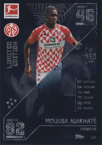 Match Attax Fußball Bundesliga 2021/2022 - Limited Edition Karten LE Einzelauswahl (LE7 - Moussa Niakhaté) von Topps (Sammelkarten Set)