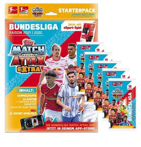 Topps Match Attax Extra Bundesliga Saison 2021/22 (Starterpack + 5X Sammeltüten) von Topps Deutschland GmbH
