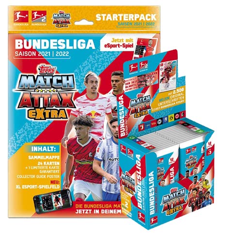 Topps Match Attax Extra Bundesliga Saison 2021/22 (Starterpack +1x Display je 24 Booster) von Topps Deutschland GmbH