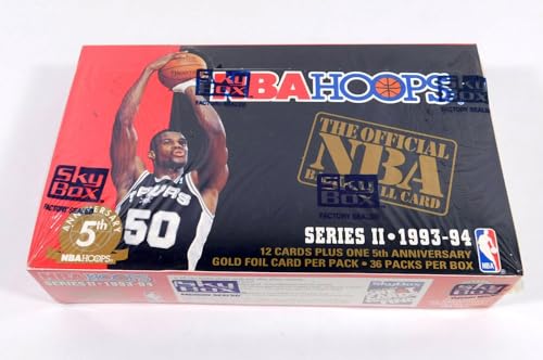 1993-94 NBA Hoops Series 2 - 1 versiegelte Box (36 Packs á 12 Basketball Karten) - Skybox II Factory Sealed von Topps